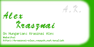 alex krasznai business card